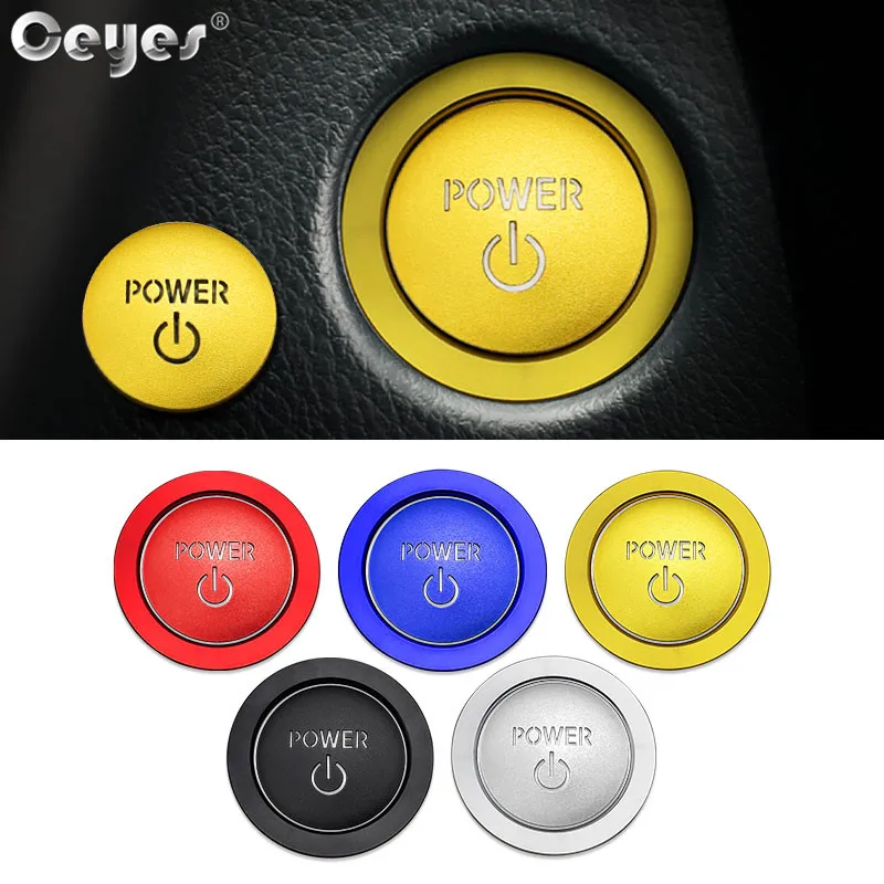 Ceyes 1pc Car Accessories Styling Start Stop Engine Button Power Ring
