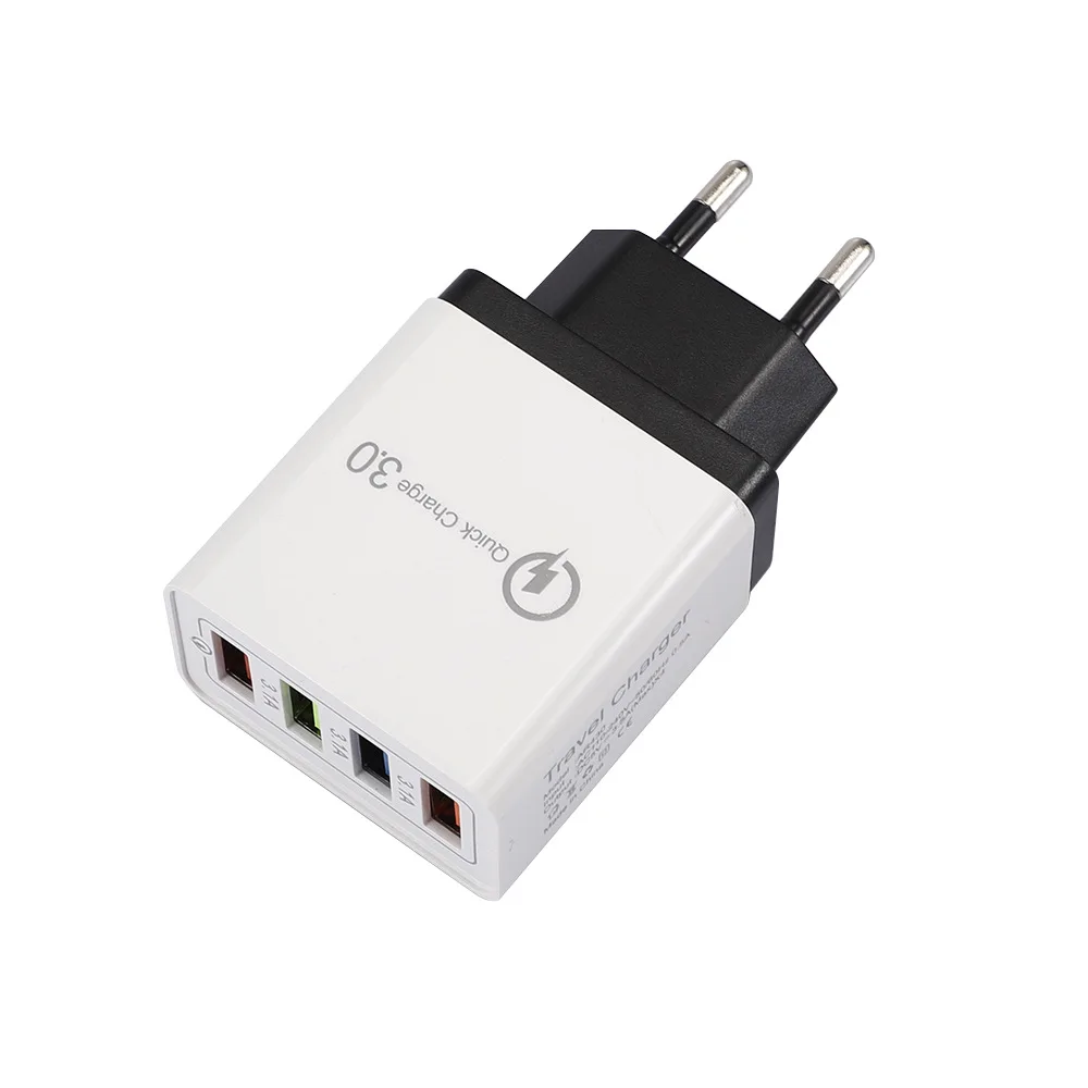 4USB зарядное устройство 3A мобильный телефон планшет путешествия компактный портативный быстрая зарядка Зарядка голова США правила Европейский путешествия зарядное устройство