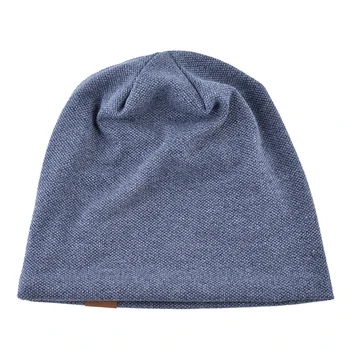 Knitted wool hats For men winter beanies double layer Turban hat Casual Unisex Hip Hop