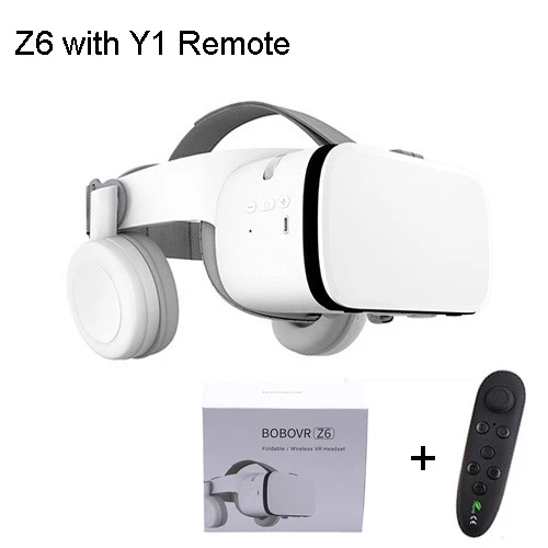 With Black Y1 Bobovr Z6 обновление шлем 3d Vr очки виртуальной реальности Гарнитура Bluetooth наушник для смартфона Google Cardboard - Цвет: With Black Y1