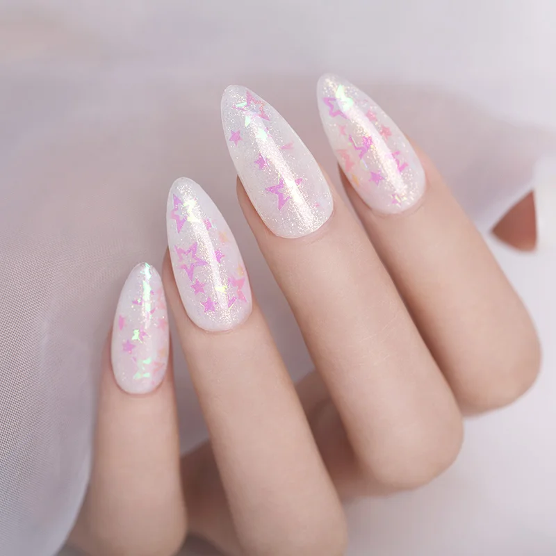 BORN PRETTY 1 коробка голографическая Лазерная Звезда ногтей блёстки Серебро цветной дизайн ногтей украшения «сделай сам» дизайн инструмент Аксессуары