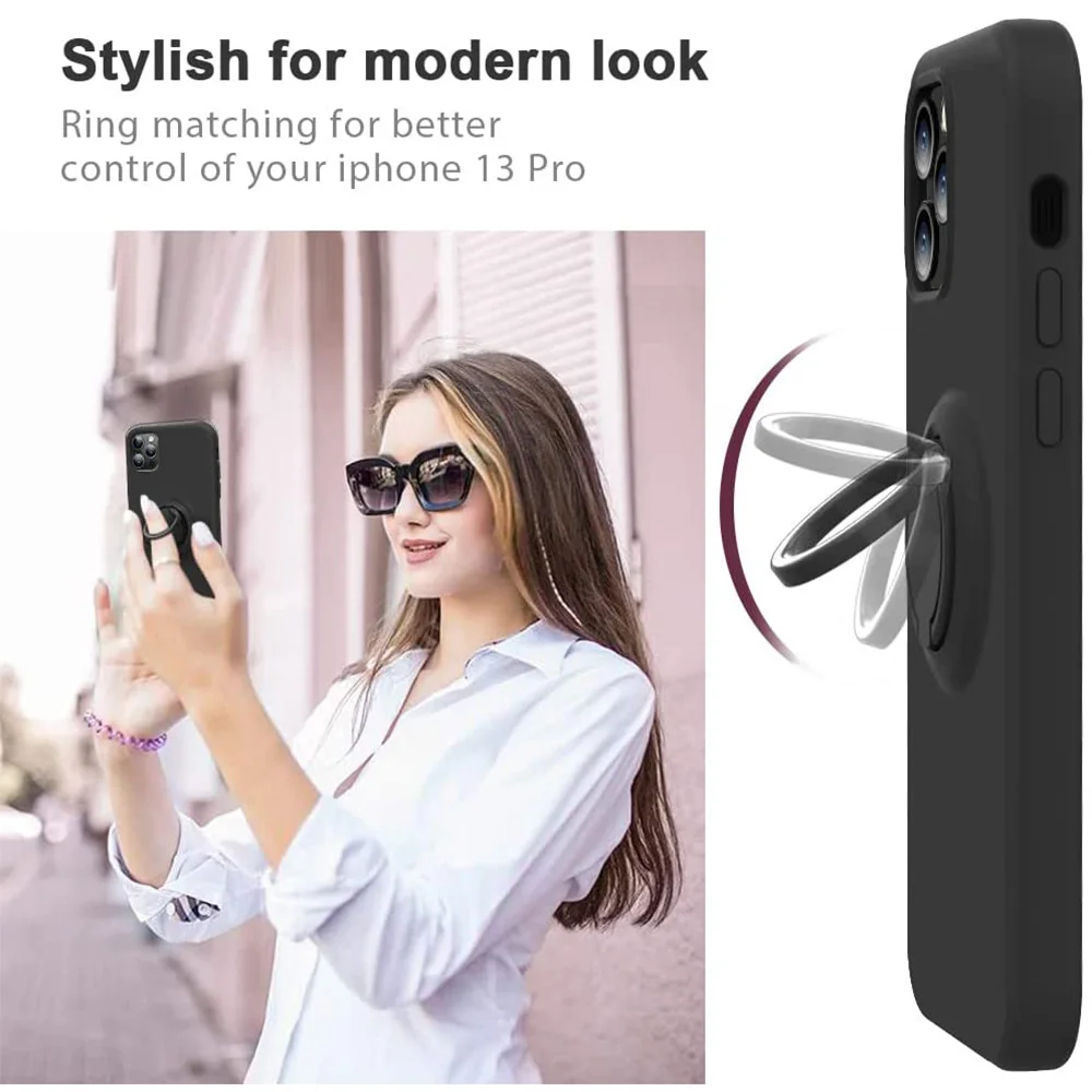 Iphone 13 Best Ring Holder Silicone Case With Ring Stand Holder