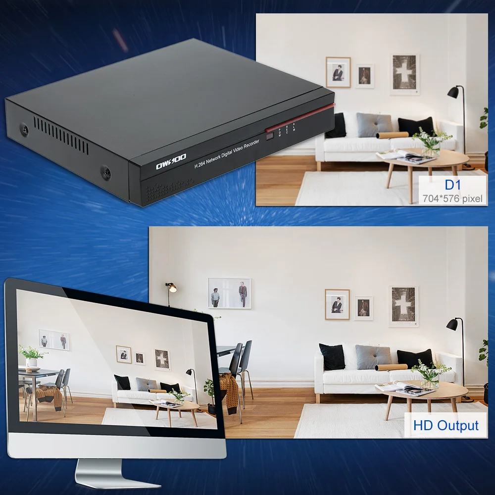 OWSOO 16CH канал Полный CIF H.264 HDMI P2P облачная сеть DVR цифровой видеорегистратор+ 1 ТБ Seagate жесткий диск Поддержка аудио запись