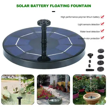 

6 Kinds of Water Spray Effect Battery Solar Dual-purpose Fountain Solar Floating Fountain Outdoor Landscape Decoration Fountain