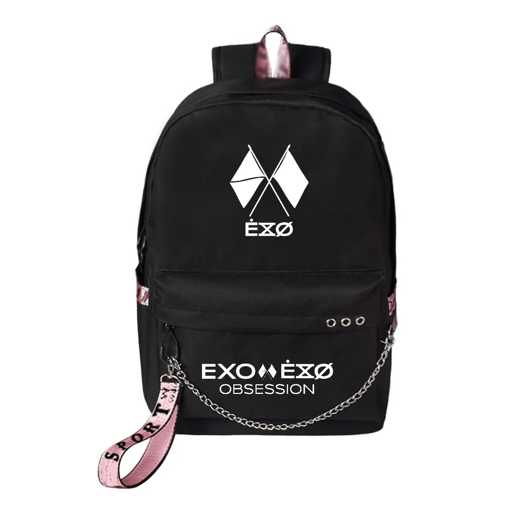 Kpop Exo 6 й альбом Obsession холст рюкзак Chanyeol Baekhyun горячая Распродажа USB зарядка цепь для