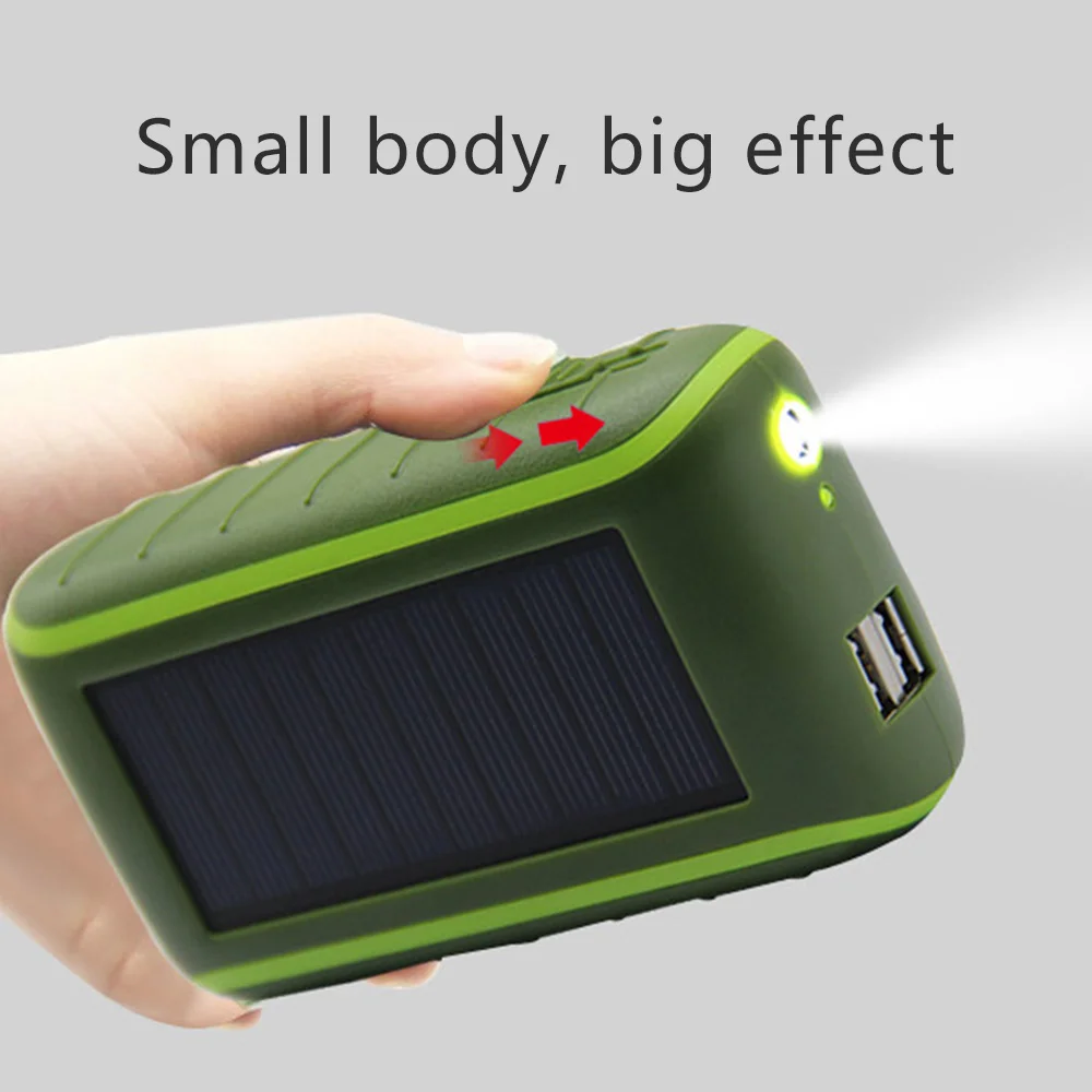 Солнечное Ручное Зарядное устройство 6000/8000mAh Водонепроницаемый Солнечный светодиодный портативный двойной USB внешний аккумулятор для samsung S10