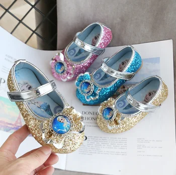 

Spring Kids Girls Wedding Dress Shoes Children Princess Shoes Bowtie Purple Leather Shoes For Girls Casual Shoes Flat Sneakers