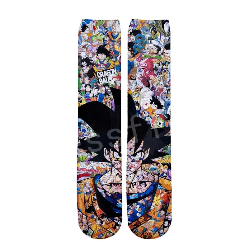 Tessffel Горячая Аниме Dragon Ball Z Goku Saiyan Harajuku, унисекс, Повседневные детские носки, модель 3D полный с рисунком кролика для мальчиков и девочек/мужские/женские разноцветные безбортные носки S-3