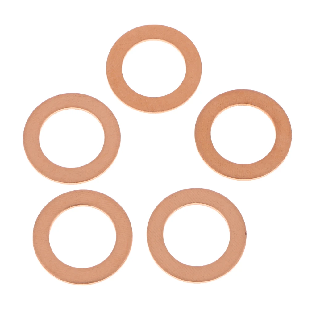 10Pcs Metal Oil Drain Plug Crush Washers Gaskets For Ford Bronze