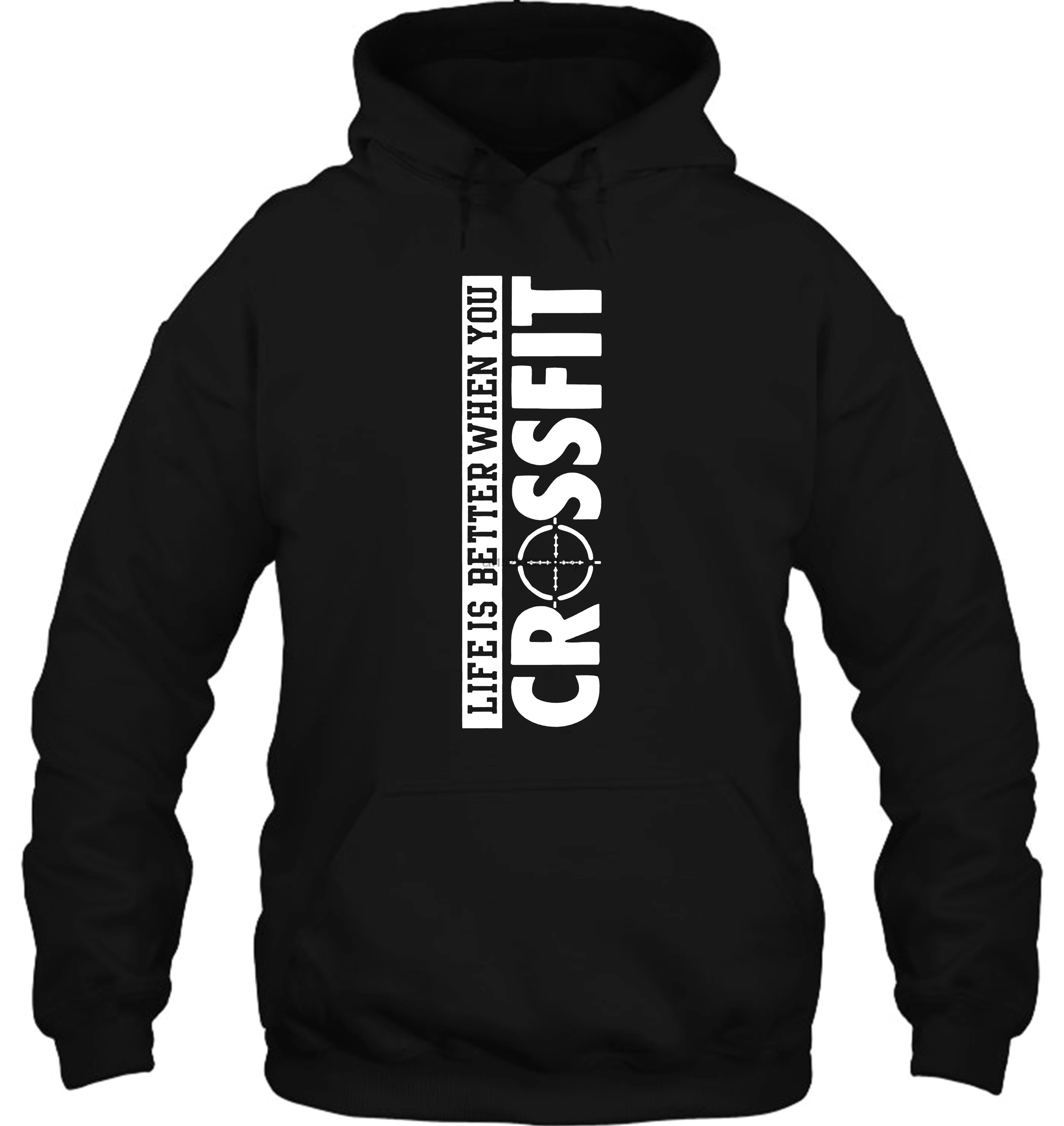 Мужская толстовка фитнес жизнь лучше, когда вы CrossfiFor для мужчин и женщин уличная одежда
