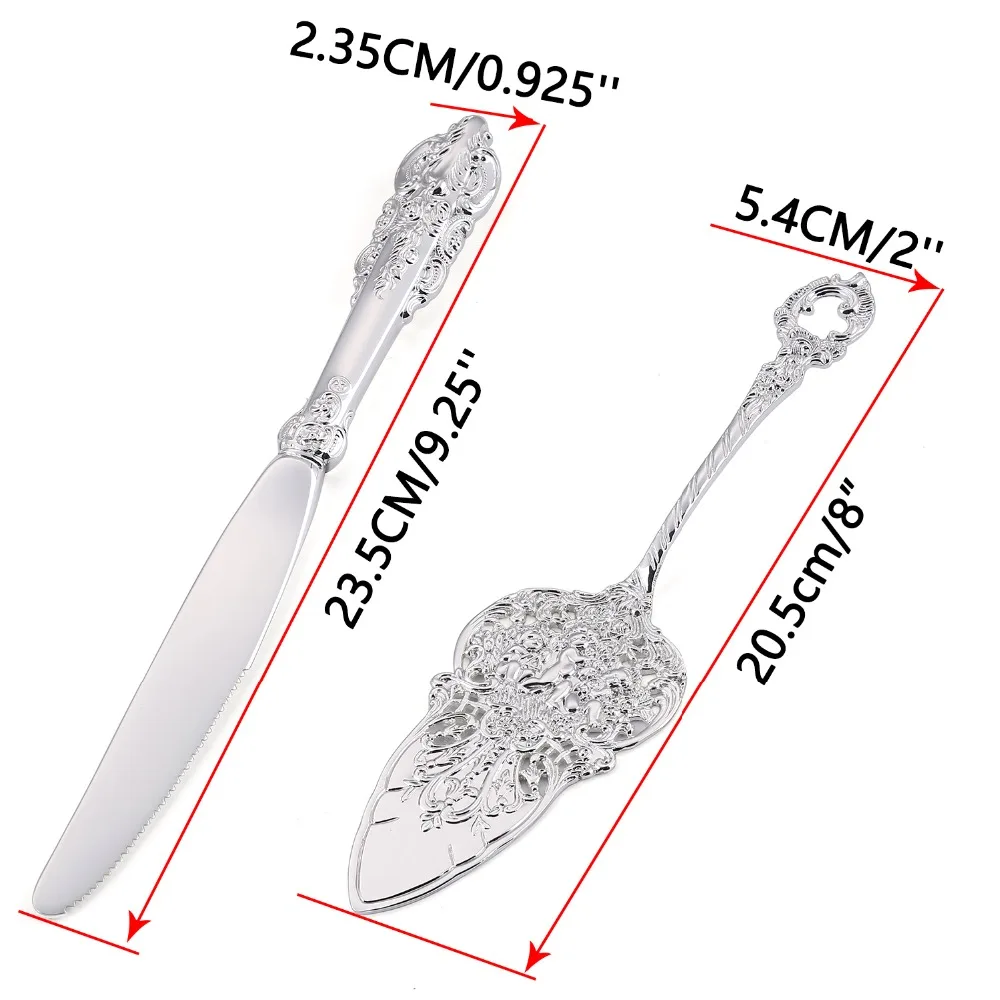 silver cake shovel knife set  (3)