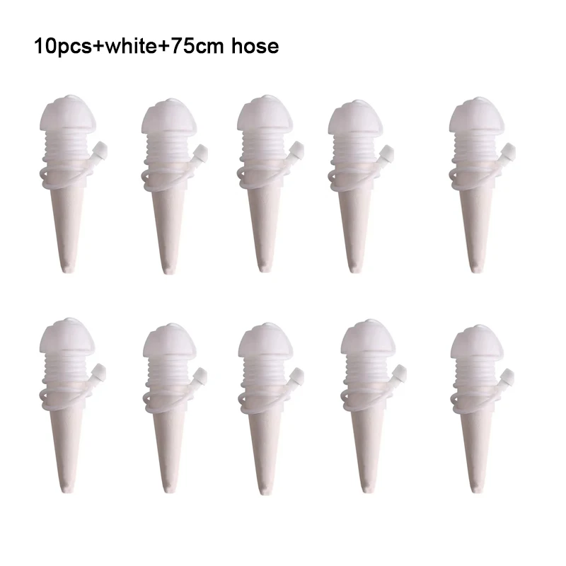 H4febc9ed49154c448a1a5e6ec9eecbcbP Watering Stakes,10 Pack Indoor Automatic Drip Watering System Irrigation Equipment Tool for Plant Waterer Ceramic Probes House Mallzona