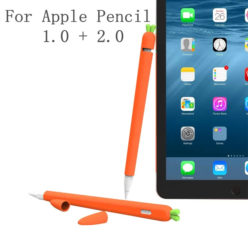 Милый силиконовый защитный чехол для карандашей с морковкой Apple Pencil Gen 2 1 iPad
