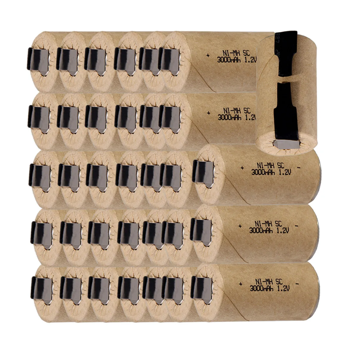 34 шт SC батареи 3000mah 1,2 v subc nimh батареи случайный цвет