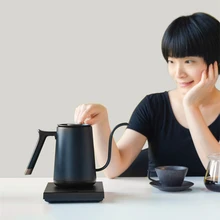 Timemore peixe inteligente elétrico despeje sobre chaleira gooseneck variável temperatura-controle mão brew 600ml 220v pote de café