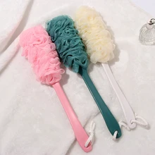 Новая модная длинная ручка, Мягкая сетчатая задняя часть, Мочалка для душа и ванны, щетка, губка для ванной комнаты, горячая Распродажа, щетка для душа