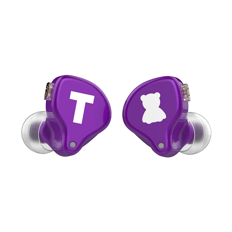 AUROKA VIOLET TFZ S2 PRO Наушники-вкладыши динамические мембранные наушники HIFI бас гарнитура вкладыши с 2-контактным кабелем 0,78 мм Съемный - Цвет: AUROKA VIOLET