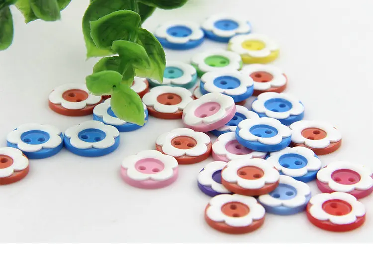 

50pcs Resin Button Sewing DIY Craft decals for Children Plum flower Buttons for shirts, buttons for baby sweaters