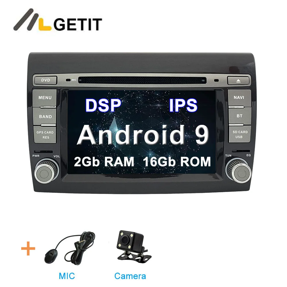 DSP ips 64G Автомобильный DVD стерео Мультимедиа Радио Android 10 для Fiat Bravo 2007-2012 автомобильный Радио Стерео gps навигация - Цвет: DSP 2G CAMERA