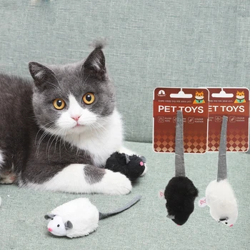 

Plush Fur False Mouse Pet Cat Toys Mini Funny Playing Toys for Cats Kitten