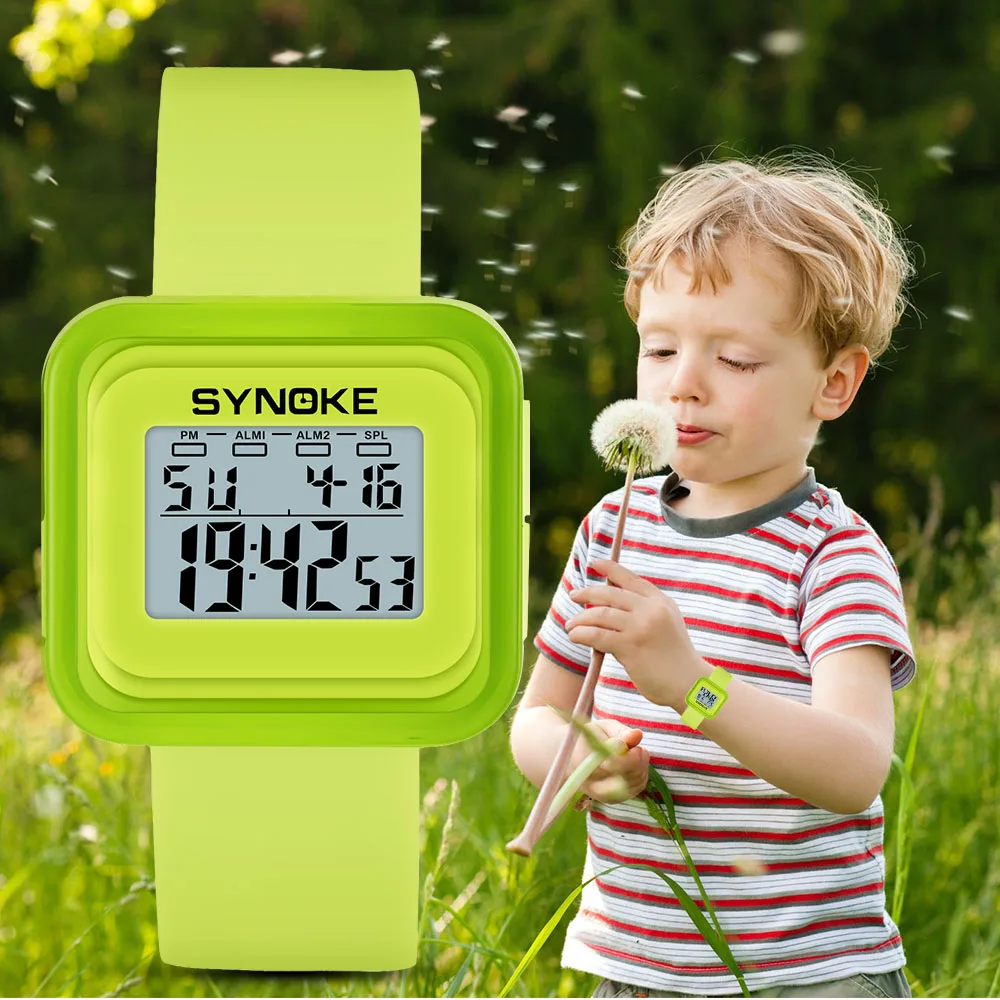 SYNOKE детские часы для девочек водонепроницаемые G Детские часы для мальчиков цифровые подарки на день рождения для США и других спортивных часов Ремешок