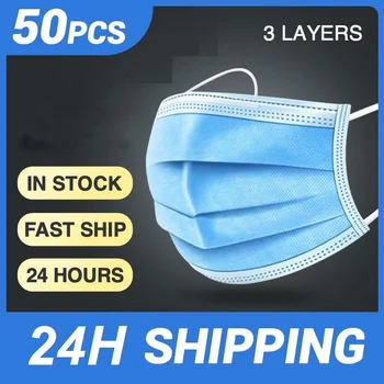

Fast Shipping Disposable 3 Layers Medical Mask Non woven Disposable Anti-dust Meltsoufflé Fabric Surgical Masks Health Protect