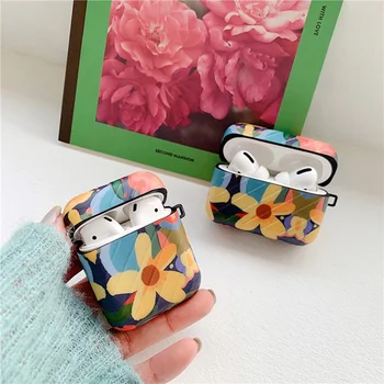 

Art Daisy Oil Painting Case For Apple Airpods Pro 1/2 Cover Cute Flowers Earphone Case For AirPods 3 Protective Case