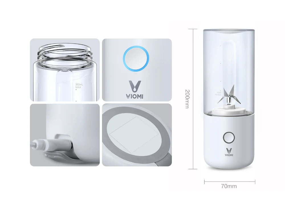 VIOMI 350ml Large Capacity Rechargeable Power Motor Food Grade Material Juicer Cup from Xiaomi youpin