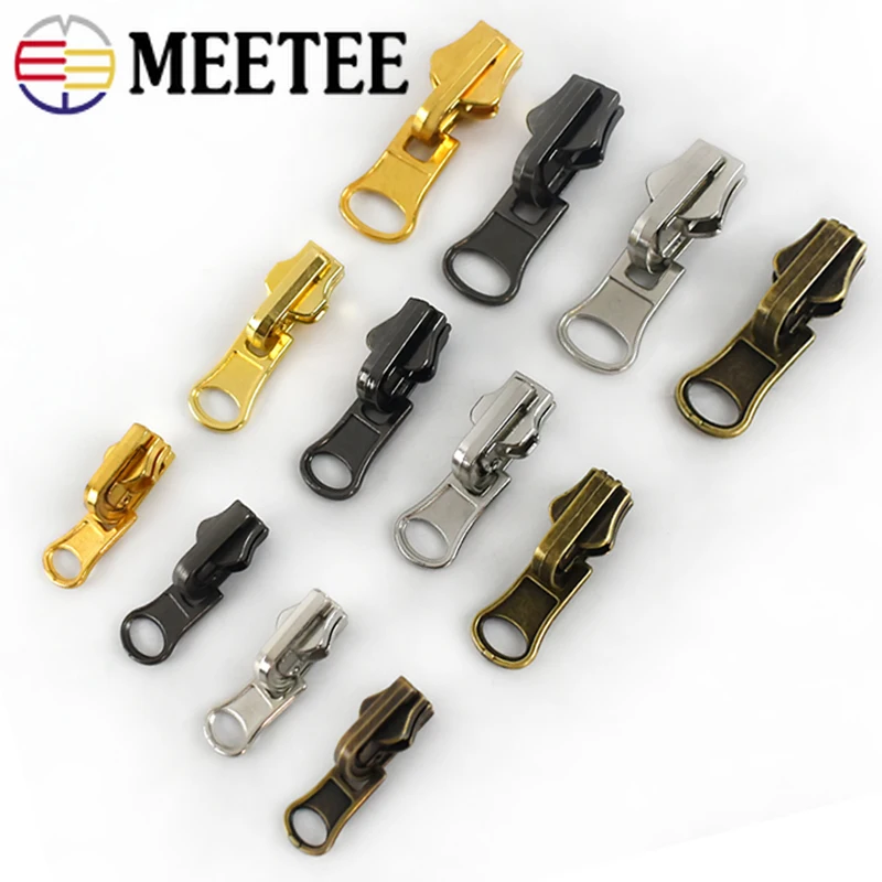 Meetee 5 шт. 3 #/5 #/8 # металлическая головка-слайдер на молнии из сплава для