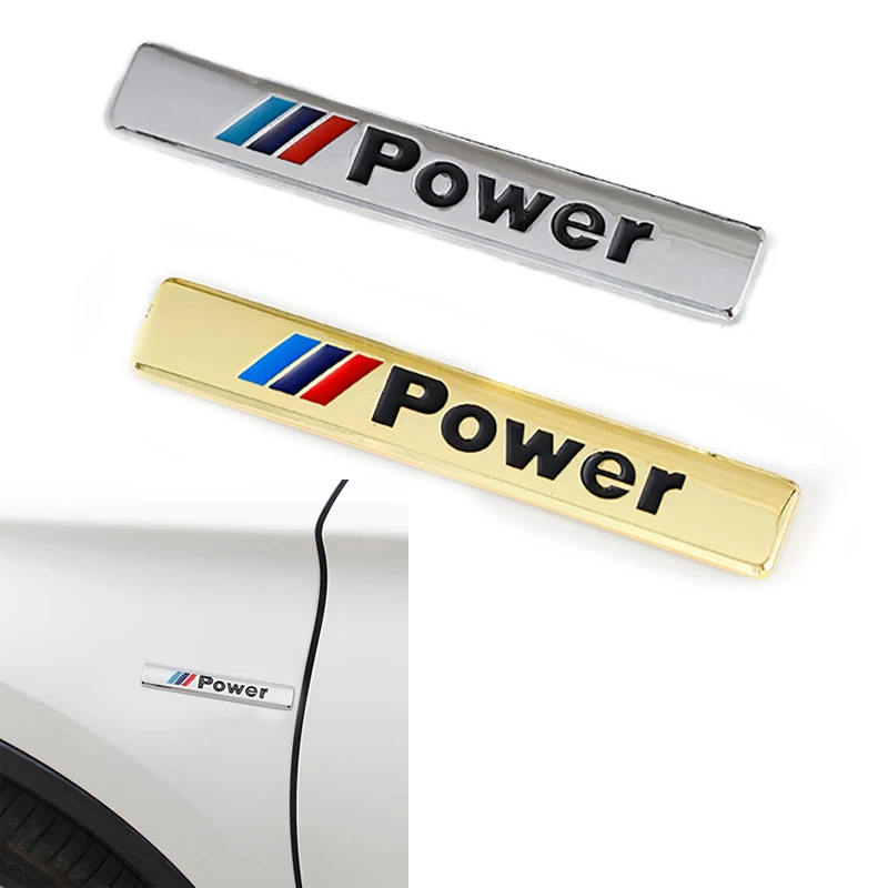 

1pcs Metal Car Interior Sticker Power Car Body Labeling for BMW M3 M5 M6 X1 X3 X5 E34 E39 E36 E60 E90 E46 F30 F10 F20 Styling