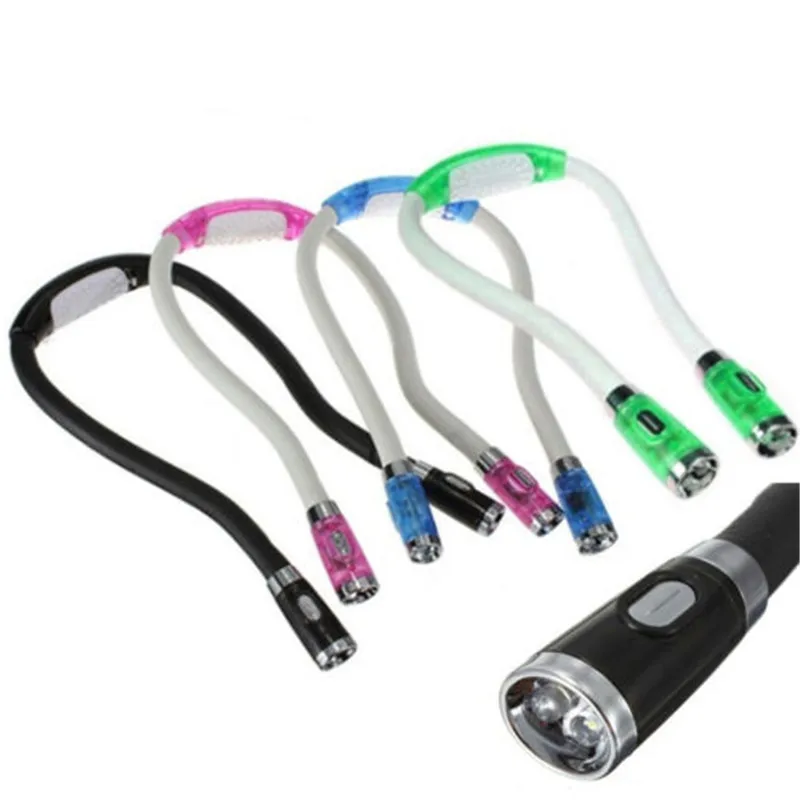 Creative Neck Cuddle Lamp LED Night Light Flexible 4 Modes LED Battery Powered Handsfree Reading Book Light Lamp Ipad Laptop