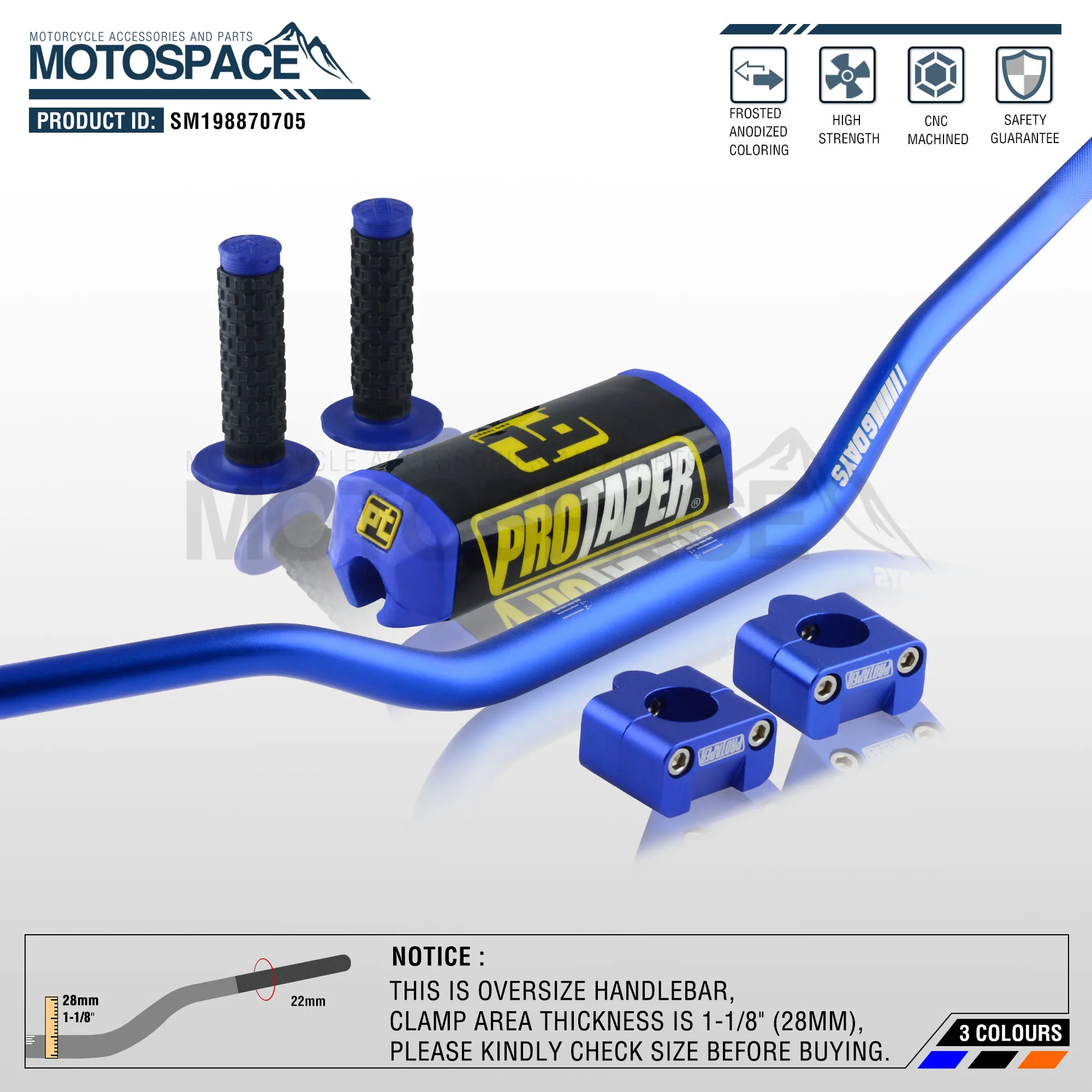 Руль для Pro Taper Pack Bar 1-1/" 6 дней Fatbar Колодки Ручки Pit Pro Racing Dirt Pit Bike мотоцикл с адаптер cnc