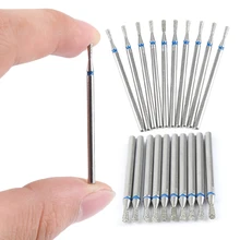 10 шт. 2,35 мм хвостовик алмазный шлифовальный бор сверла для зубной Бур в форме колеса боры MJ60 Стоматологическая Полировка Боры туалетных принадлежностей