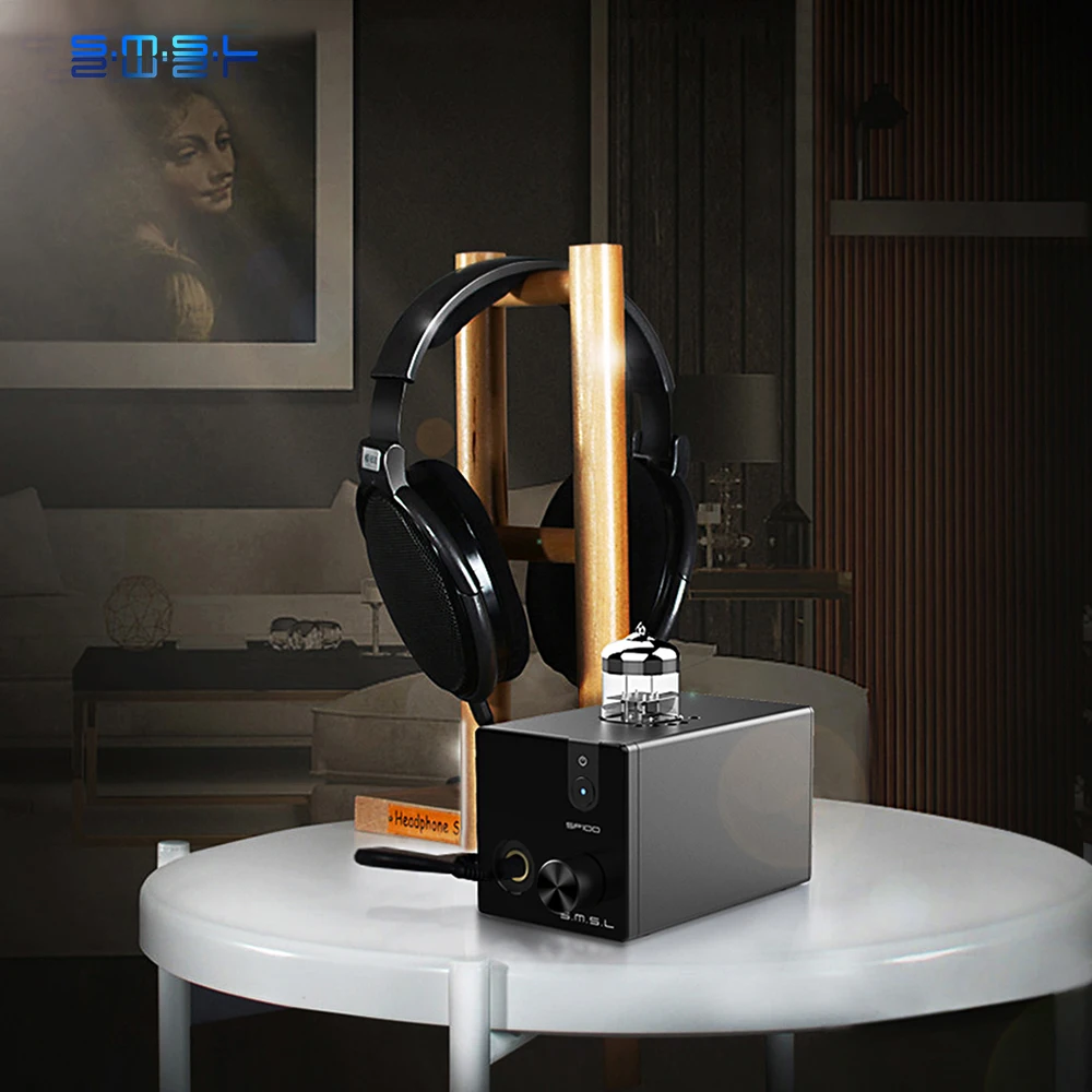 SMSL SP100 6N3 ламповый усилитель для наушников мощный стерео аудио HiFi регулятор громкости ламповый предусилитель усилитель для наушников