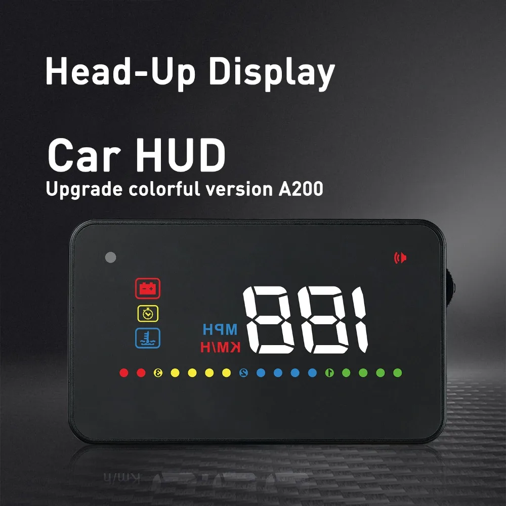 HUD A500 дисплей автомобиля gps OBD OBD2 диагностический инструмент проектор Цифровой измеритель скорости автомобиля сигнализация безопасности