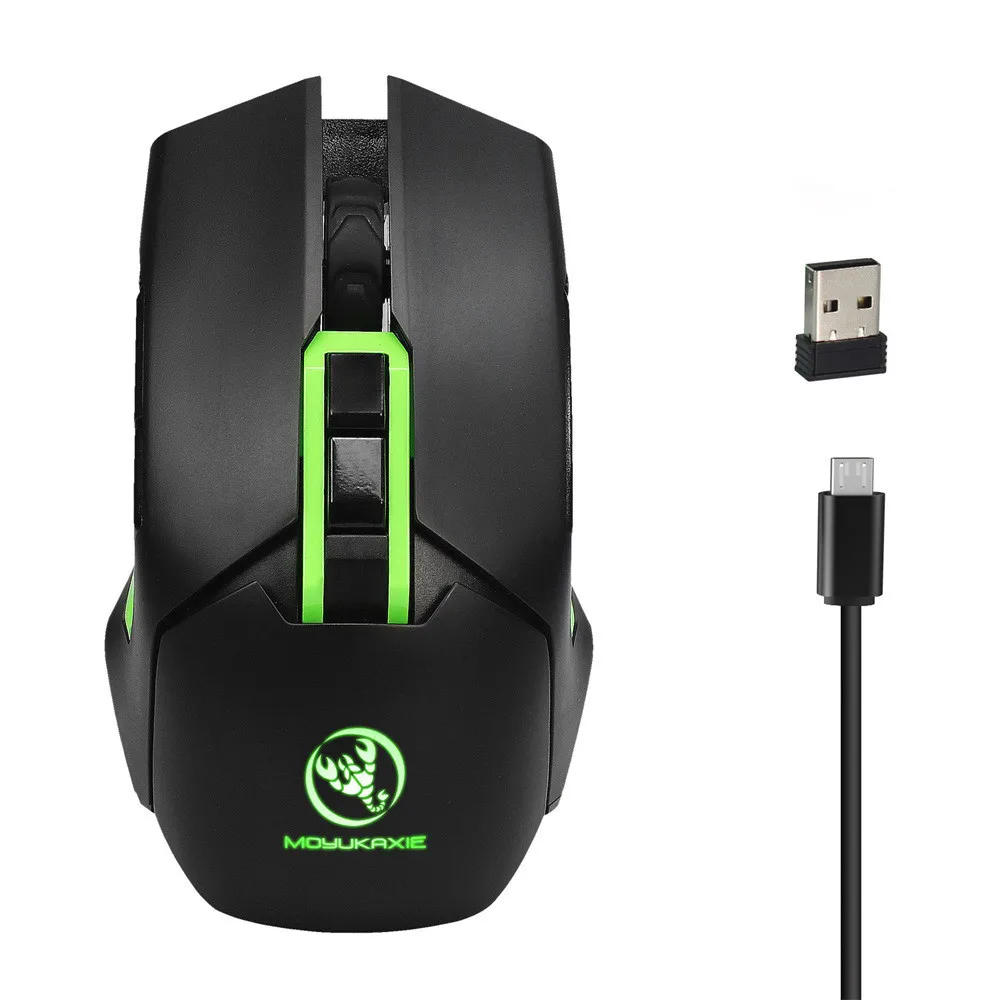 OMESHIN X80 4800DPI 7 кнопок цветов светодиодный подсветка 2 4 ГГц USB Беспроводная