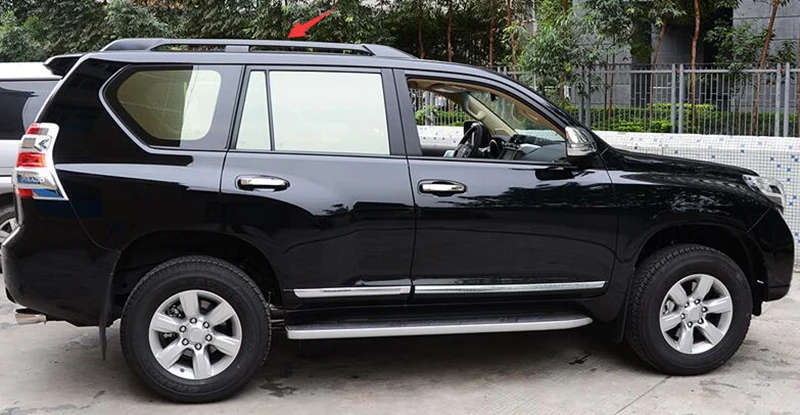 High quality Aluminium alloy screw install side rail bar roof rack for Prado FJ150 2010 2011 12 13 14 15 16 17