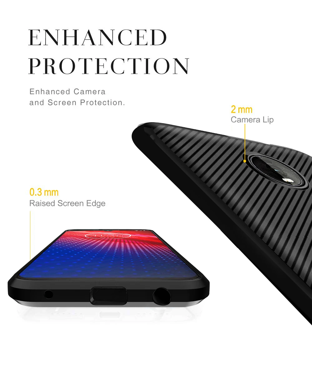 Мягкий резиновый противоударный чехол для мобильного телефона MOTOrola Z4 play