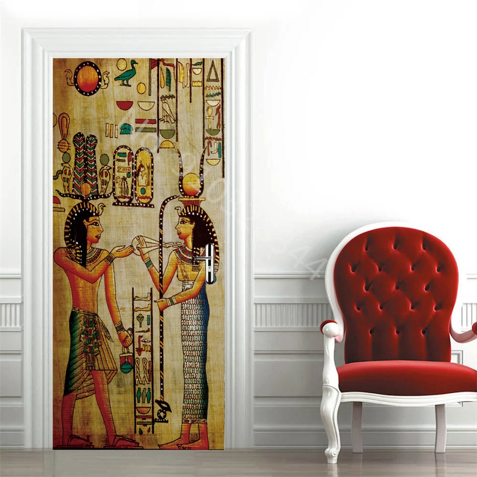 Adesivi per porte, Decorazione interna 3D Camera da letto Trompe l'oeil Adesivo da parete vintage, Scala Poster per bagno per bambini adulti 77 200 cm