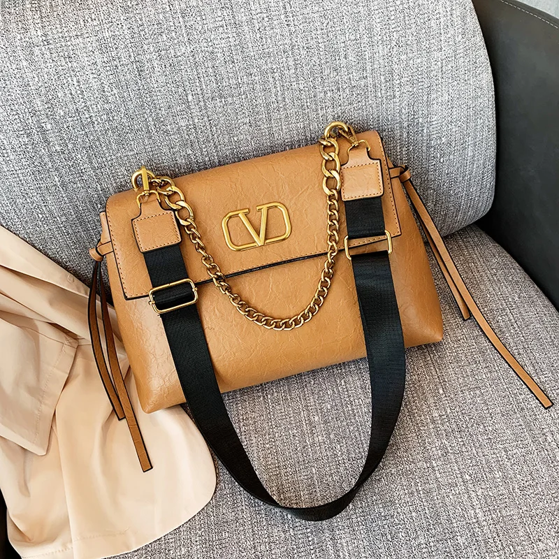 

Fashion Women Handbag Large Capacity Casual Top-Handle Bag Designer Luxury Female Shoulder Bags Lady Big Totes Chain Decoration