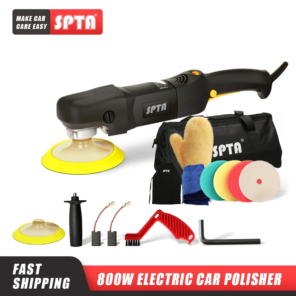 SPTA 5 дюймов 800 Вт роторная полировальная машина для дома DIY Авто Полировщик с