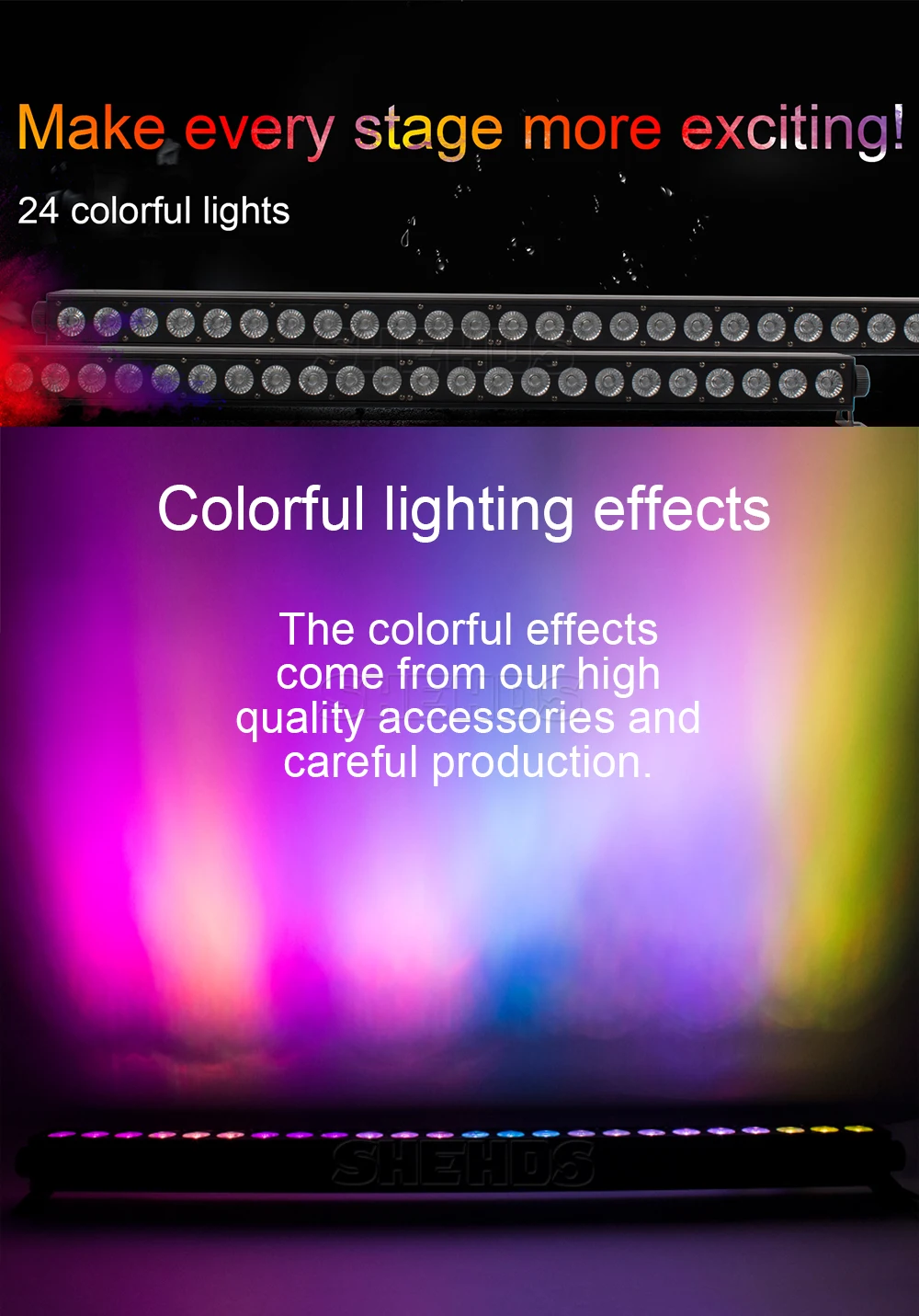 Светодиодный прожектор для мытья стен 24x3 Вт, RGB Освещение, DMX, светодиодный прожектор, прожектор для бега лошади, дискотека, вечерние, сценическое освещение