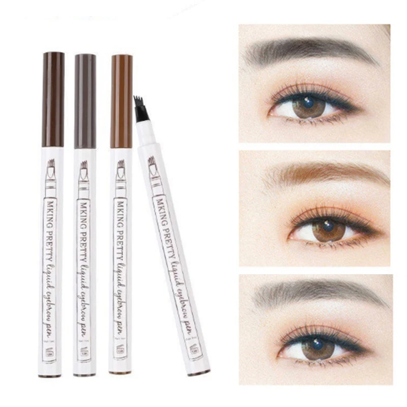 4 Head Makeup Eyebrow Enhancers 3 Colors High-end Automatic Matte Eyebrow Pencil Waterproof Tattoo Pen Long-lasting Cosmetics 4 Head Makeup Eyebrow Enhancers 3 Colors High-end Automatic Matte Eyebrow Pencil Waterproof Tattoo Pen Long-lasting Cosmetics