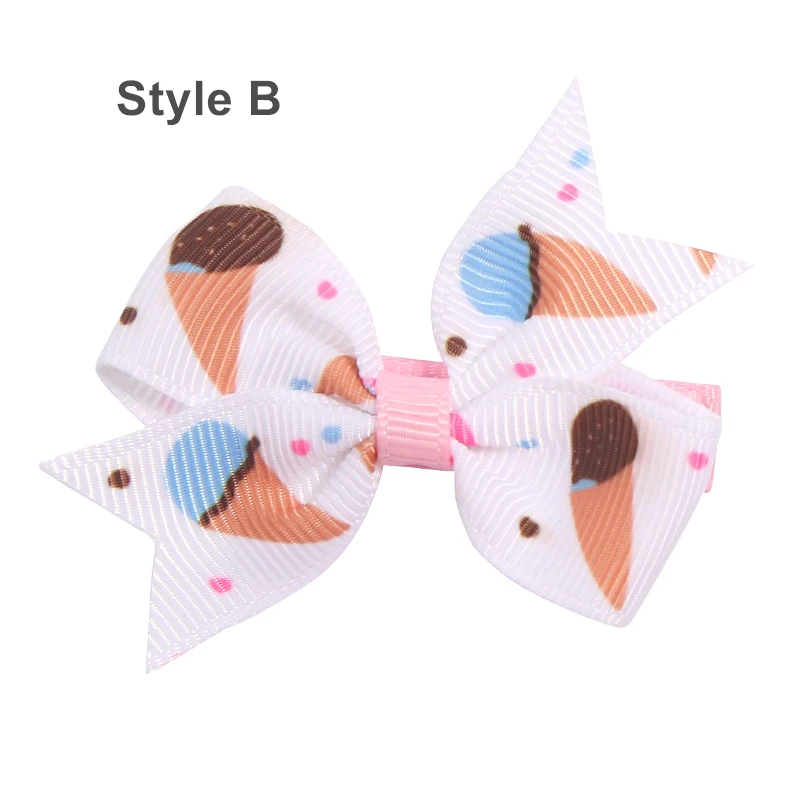 style B-9 Детские цветные заколки с бантом из ленты для девочек, детские заколки для волос, заколки для волос, аксессуары для волос, детские головные уборы, 20 цветов - Цвет: style B-9