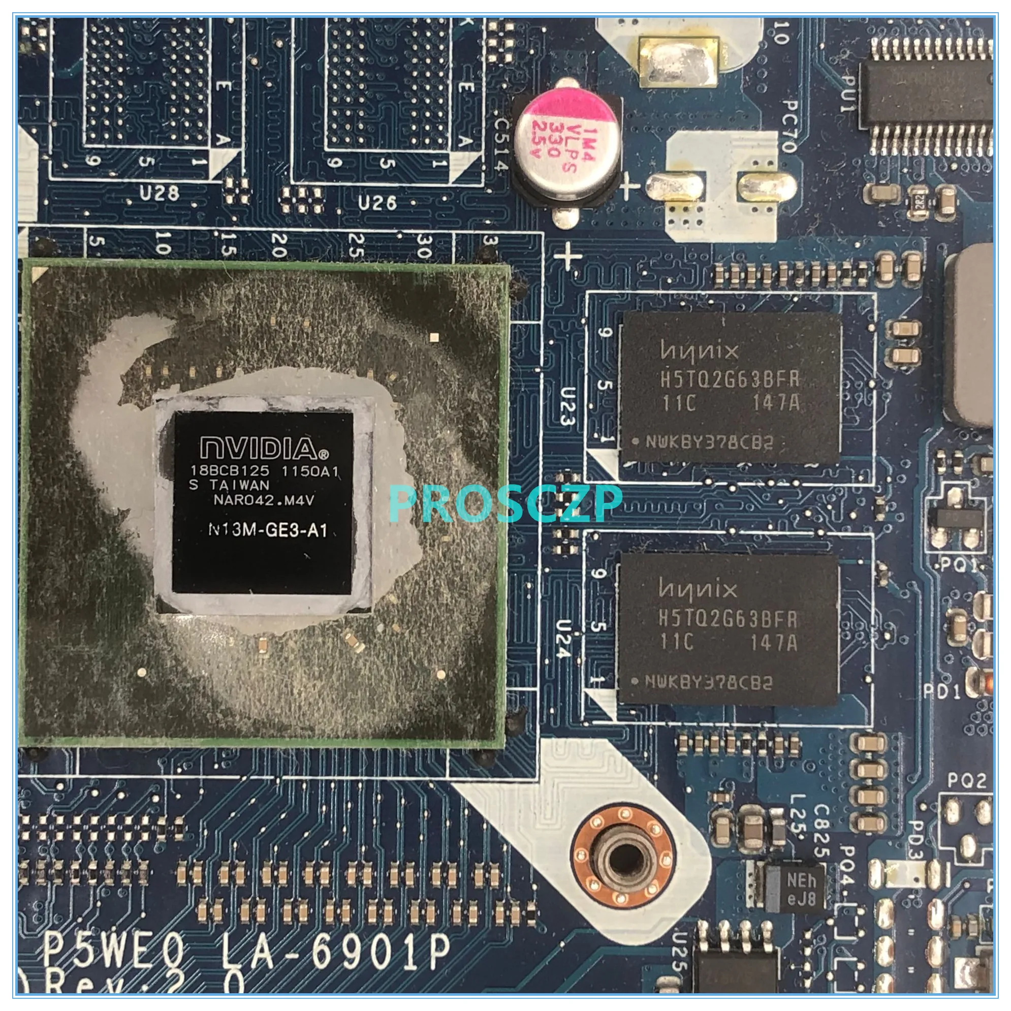 Высокое качество для 5750 5750G 5755 5755G материнская плата ноутбука P5WE0 LA-6901P с оперативной памятью 1 ГБ PGA989 HM65 GT520M DDR3 работает хорошо