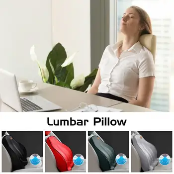 

Memory Foam Lumbar Support Pillow Breathable Mesh Back Cushion Orthopedic Backrest for Car Seat Office Chair Wheelchair