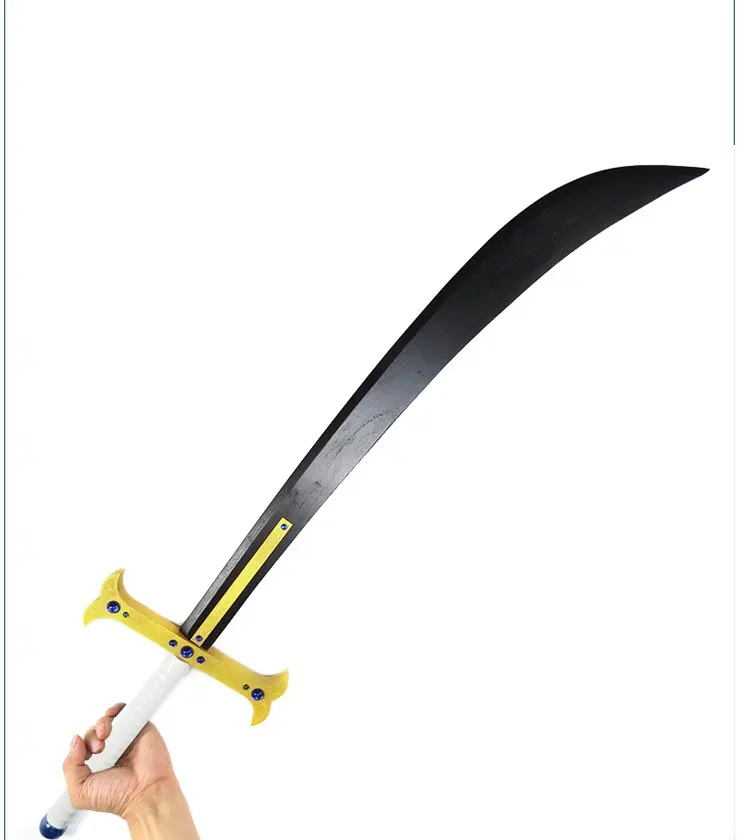 [Fun] 110cm Cosplay Anime One piece Dracule Mihawk Sabre The night star  Sword weapon wooden Sword model Costume party Anime show
