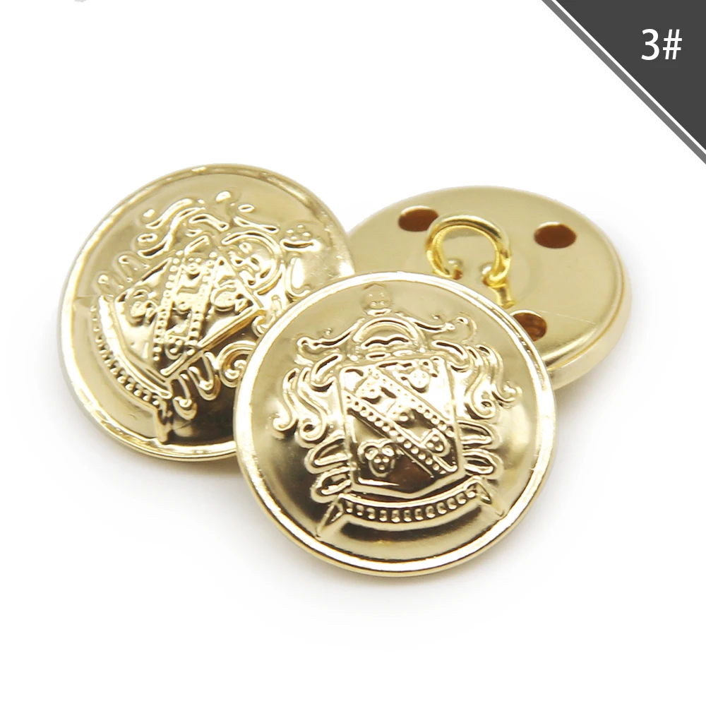 Vintage Copper Metal Button Set - 10pcs for Garment & Craft Sewing