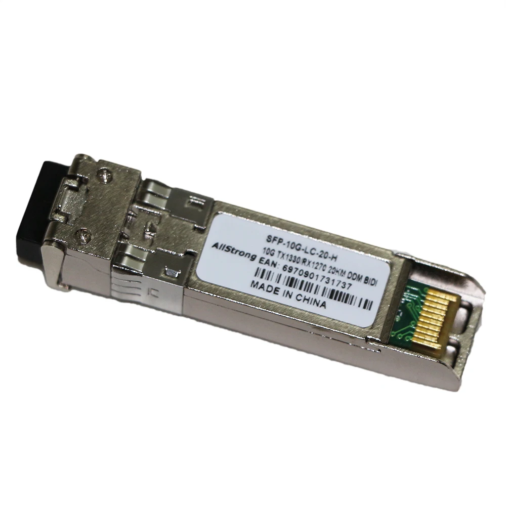 1 пара 10 Гбит/с LC разъем SFP модуль 20 км/40 км/60 км 1270/1330 DDM BIDI SM Simplex совместимый для huawei, zte, H3C
