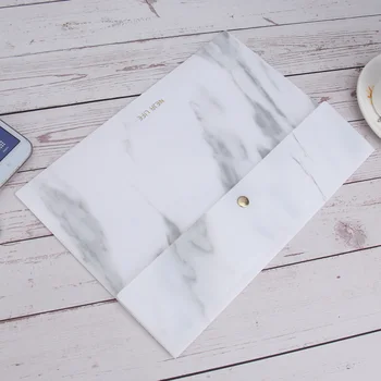 

1 Pc Nordic Style A4 Marbled Briefcase File Bag Exquite Waterproof Durable PU Document Folder Bag Business Paper Bag